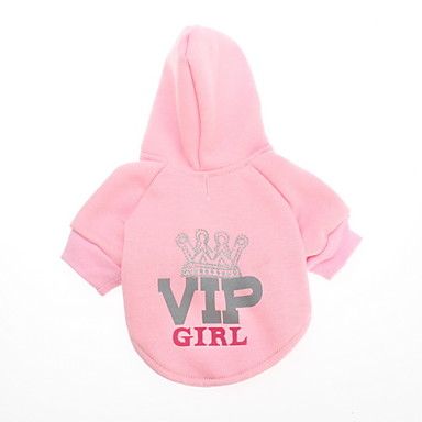 Estilo Garota Vip Polares Hoodies para Cães (rosa, L)